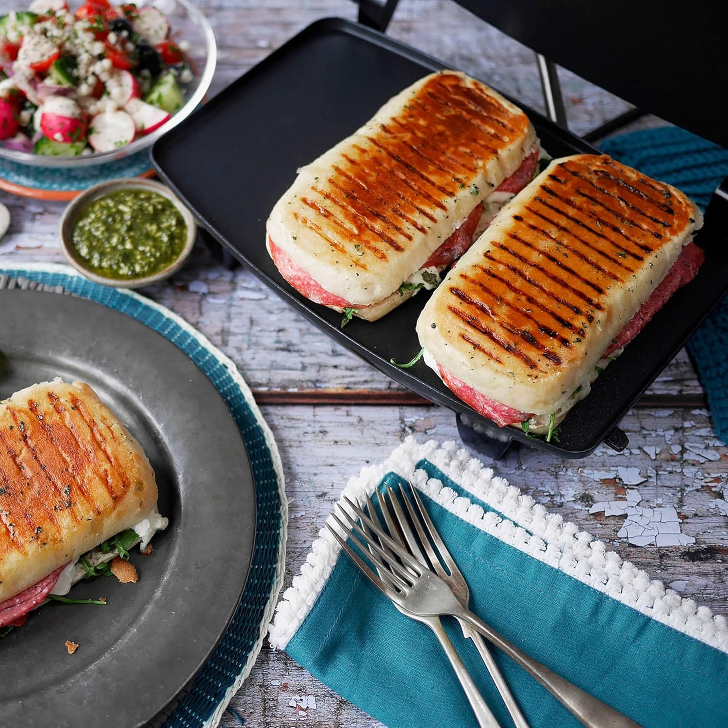 Breville Sandwich/Panini Press & Toastie Maker | 3-Slice | Stainless Steel, Silver - Image 4