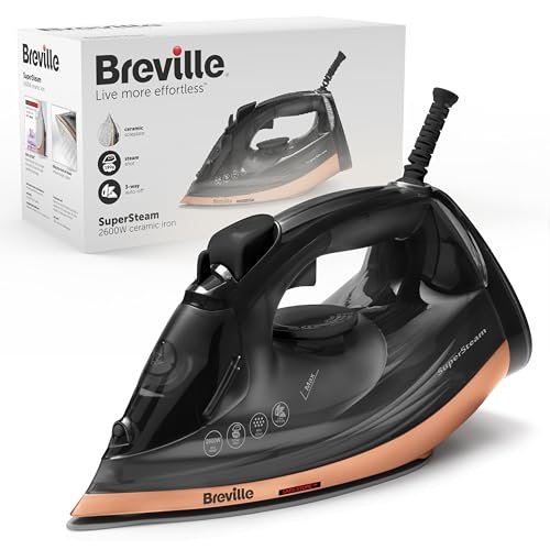 Breville SuperSteam Steam Iron | 2400W | Ceramic Soleplate | 180g Steam Shot | 300ml Water Tank - Image 8