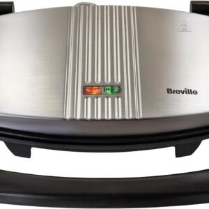 Breville Sandwich/Panini Press & Toastie Maker | 3-Slice | Stainless Steel, Silver