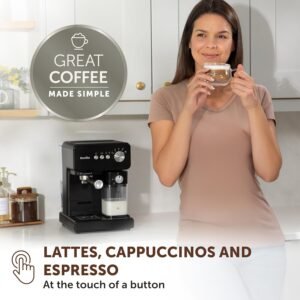 Alternative view of Breville Prima Latte One-Touch Espresso Maker | Auto Milk Frother | Coffee Machine for CappuccinosLattes & More | 15 Bar Italian Pump | Black | VCF183