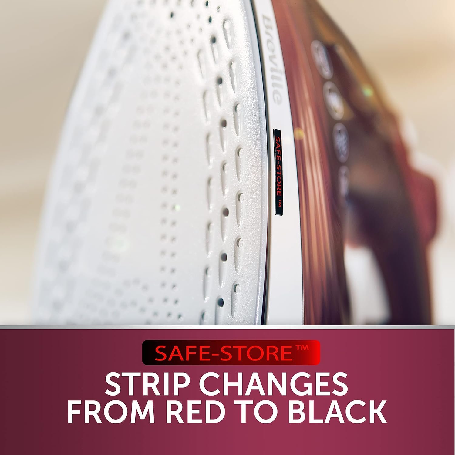 Breville SuperSteam Steam Iron | 2400W | Ceramic Soleplate | 180g Steam Shot | 300ml Water Tank - Image 6