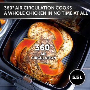 Alternative view of Breville Halo Air Fryer | Digital Large Air Fryer Oven | 5.5 L | Fry, Bake, Roast & Grill | 1700 W | Energy Efficient | Black